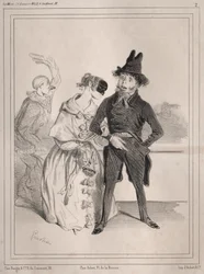 Carnival pochades: Det er enestående! hun fortæller mig, at jeg er Philibert Désormeaux, 1842.