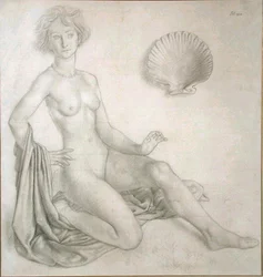 Studie for Venus og Amor