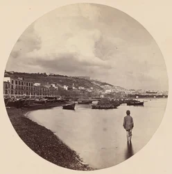 Chiaia og St. Elmo fra Mergellina, Napoli,ca. 1863 (foto)