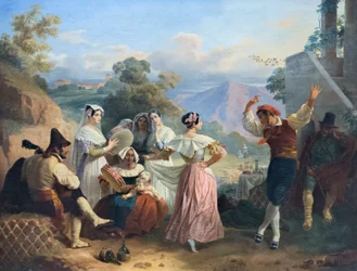 Traditionel dans (olie på lærred)