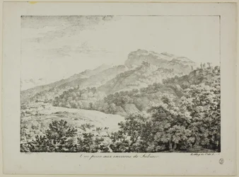 Udsigt taget i regionen Subiaco, fra Views of Italy