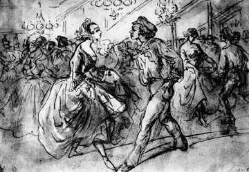 Ved dansen, 1800-tallet, 1930.