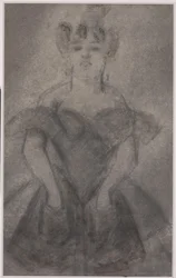 Buste of a Woman (blyant og gouache på papir)