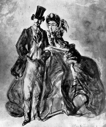 Mand og kvinde, 1800-tallet, 1930.
