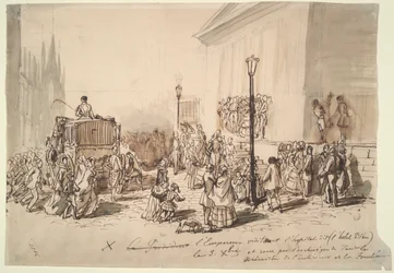 Modtagelse af kejser Napoleon III på Hospitalet