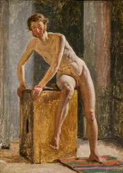 En mandlig model i Eckersbergs atelier