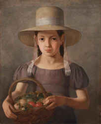 Pige med frugt i en kurv, ca. 1827
