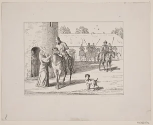 Illustration til Svend Grundtvig, "Marsk Stig: Dansk Folkevise Fra 13de Aarhundrede", 1861