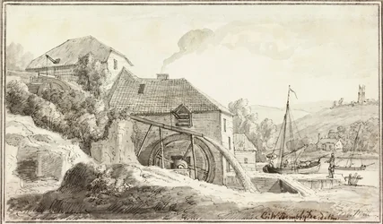 Ford Mill (blæk og akvarel på papir)