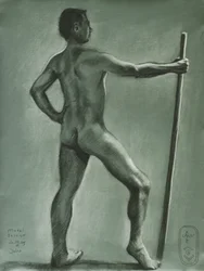 Studie af en klassisk mandlig figur