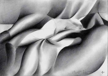 Studie af en flydende figur