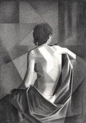Geometrisk draperet figur