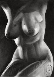 Surrealistisk hybrid kvindefigur