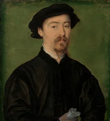 Portræt af en mand med handsker, 1540-45.