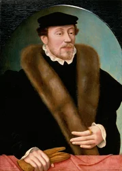 Portræt af en gentleman i doublet og hat