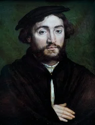 Portræt af Pierre Aymeric, købmand i Saint-Flour, maleri på træ af Corneille De Lyon (Corneille de La Haye) (1500/1510-1574)