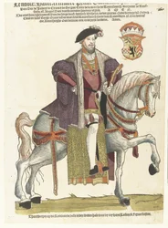 Portræt af hertug Willem van Cleves, Jülich og Berg, greve af Mark, Lord of Ravenstein til hest