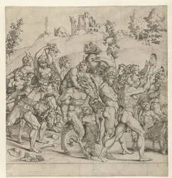 Triumf af Bacchus, midterplade