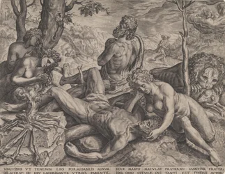 Adam og Eva begræder Abels død, 1564.