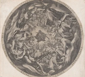 gudernes samling på Olympen, 1565.