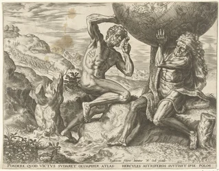 Hercules bærer kloden for Atlas Labours of Hercules (serietitel)