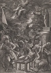 Martyrium af St. Lawrence, 1571.