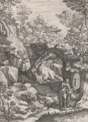Mary Magdalen angrende i ørkenen, 1573.
