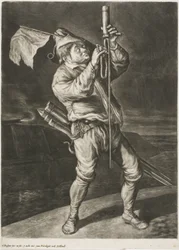 Man Lighting a Rocket, også kaldet Peace is Better than a Victory, fra Communia Gaudia (The Wide-Spread Rejoicing at the Siege of Namur)