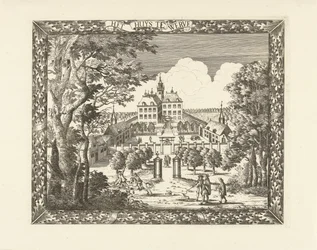 Udsigt over Huis te Werve i Voorburg Het Huys te Werve (titel på objekt)
