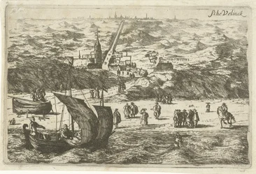 Udsigt over Scheveningen fra havet Schevelinck (titel på objekt)