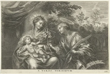 Maria med barnet og den hellige Katarina af Alexandria S. Virgo Virginvm (titel på objekt)