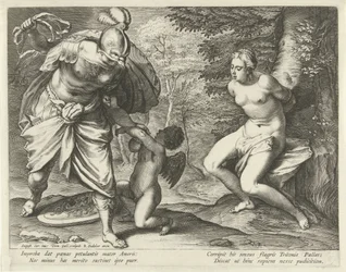 Venus bundet til et træ og Amor straffet af Minerva