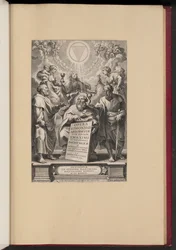 Titelside til Balthasar Cordiers "Works of St. Dionysius the Areopagite, I"