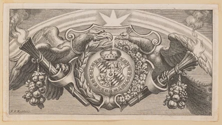 Vignette til titelbladet af Balthasar Cordier, kæden af ​​de græske fædre i Saint John