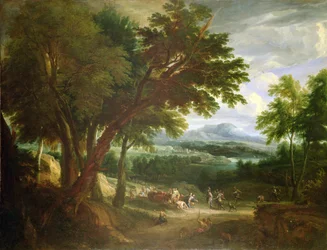 David og Abigail (olie på lærred)