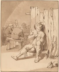 Beruset Bonde på en Kro