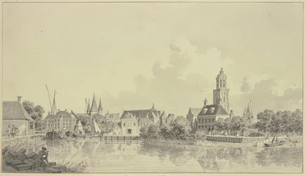 Udsigt over havnen i Zwolle