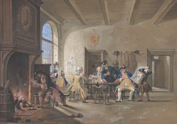 Vagtstuescene, 1744.
