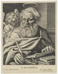 Evangelist Mattheüs S. MATHEVS (titel på objekt) Vier evangelisten (serietitel)