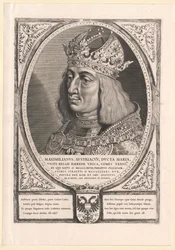 Den hellige romerske kejser Maximilian I (print)