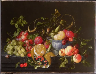 Stilleben med frugt