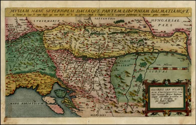 1593-kort over det nordlige Balkan af Cornelis de Jode