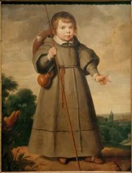 Portræt af et barn som pilgrim
