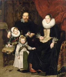 Selvportræt med familien, 1621.