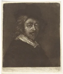 Portræt af Frans Hals med hat