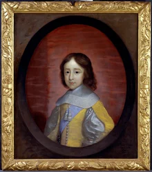 Portræt af Vilhelm III af Orange Nassau (1650-1702) (William III af England), barn (William III, Prins af Orange, som barn) - Maleri af Cornelis Janssens van Ceulen (1593-1661), olie på træ