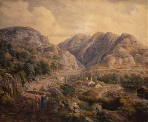 Pass af Pont Aber Glaslyn, North Wales