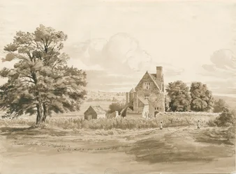 Tettenhall - Perton Hall: sepia vask tegning, 9. august 1820 (tegning)