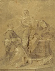 Jomfruen med barnet, den hellige Katarina af Siena og den hellige Dominikus