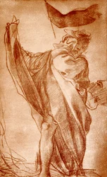 Design til en apostelfigur til katedralens dome i Parma